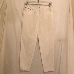 White Petite Cotton Pants